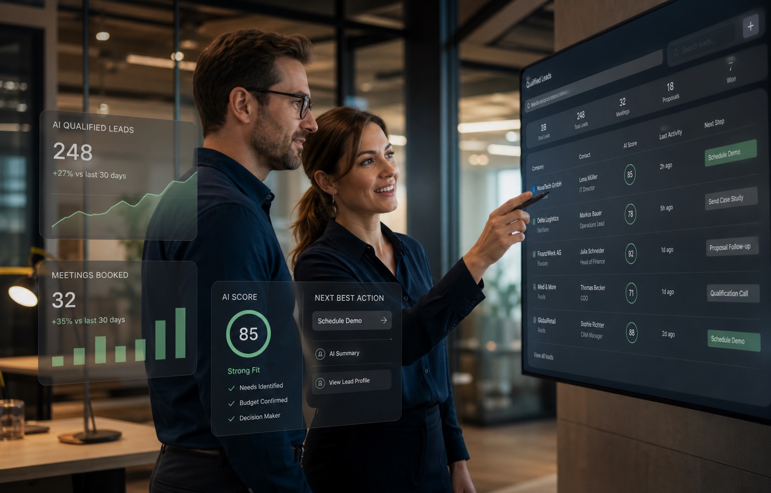 Business-Team in einem laufenden KI-Enablement-Kontext