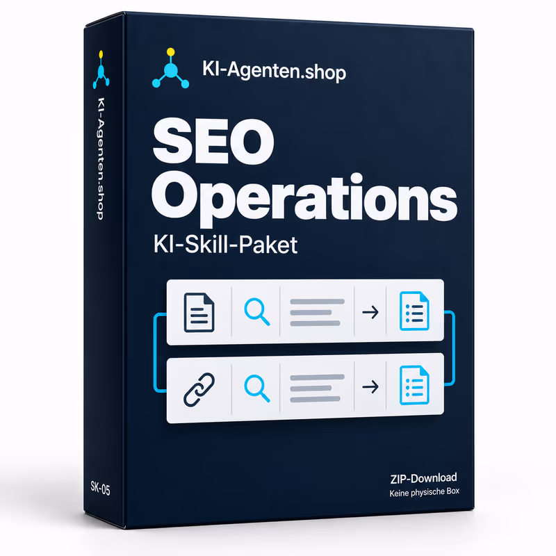 SEO Operations: Digitales ZIP-Paket für Ihre eigene KI-Umgebung. Originalcover · keine physische Verpackung.