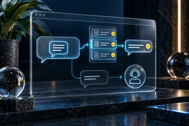 سؤال موقع يتلقى إجابة من أسئلة معتمدة أو يُحال إلى جهة اتصال بشرية.